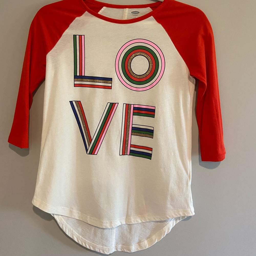 OLDNAVY girls long sleeve shirt, 10/12